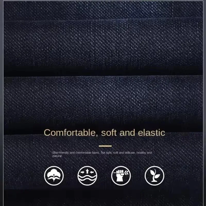 Men's Straight-leg Jeans High-quality Light Luxury Embroidered Casual Versatile Fashion Slimming Smooth Silhouette Style — image 6