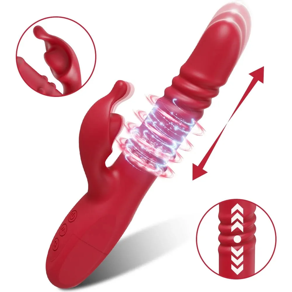 กระต่าย Thrusting Vibrator สำหรับผู้หญิง Clitoris Stimulator ที่มีประสิทธิภาพ G Spot ช่องคลอดนวดหญิง Masturbator สำหรับของเล่นสำหรับผู้ใหญ่ — image 1