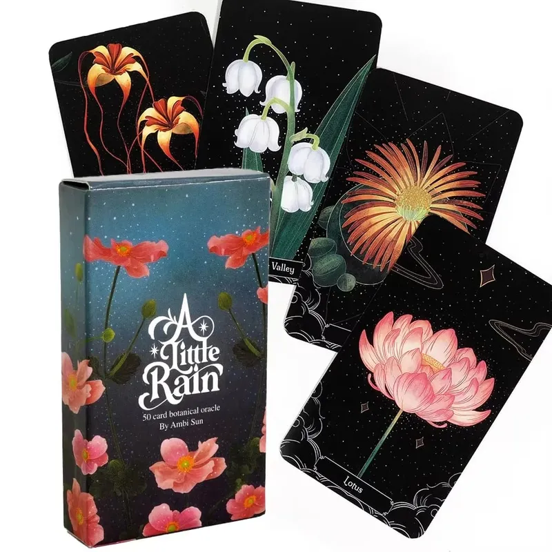 A Little Rain Botanical Oracle card Permainan Leisure Party Table Game Berkualiti Tinggi Dek Tarot Ramalan Ramalan