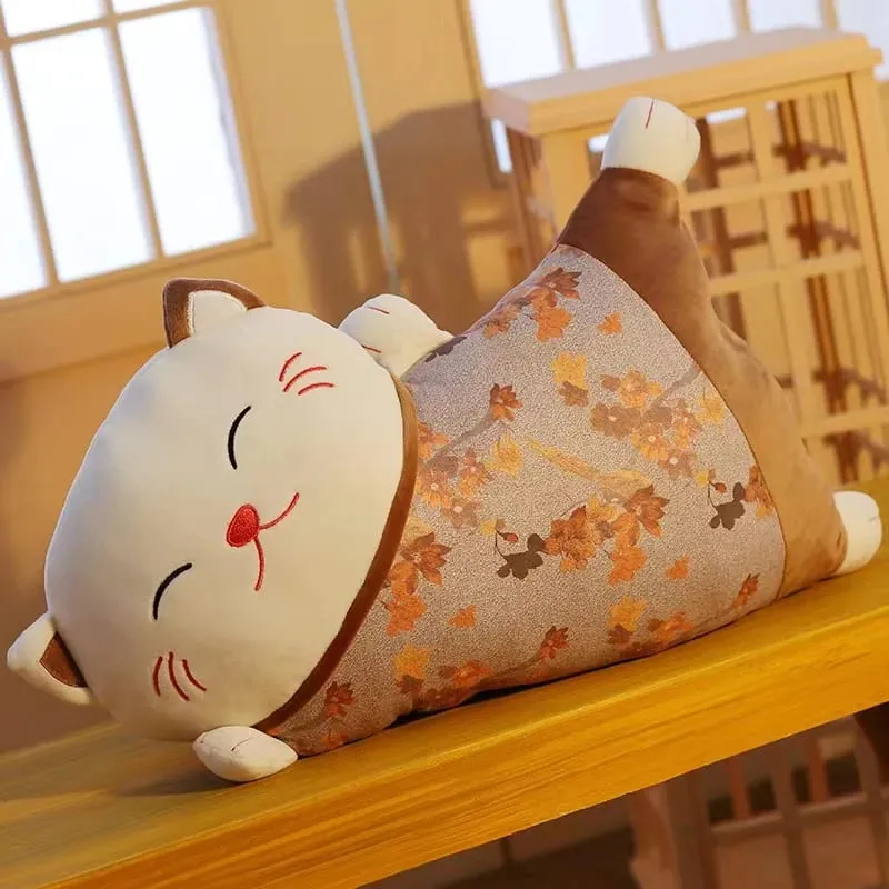 น่ารัก Kawaii Fortune Cat โยนหมอนผ้าห่ม Dual ใช้โซฟาพนักพิงโยนหมอนรถที่นั่งเอว Protector เบาะหมอน — image 6