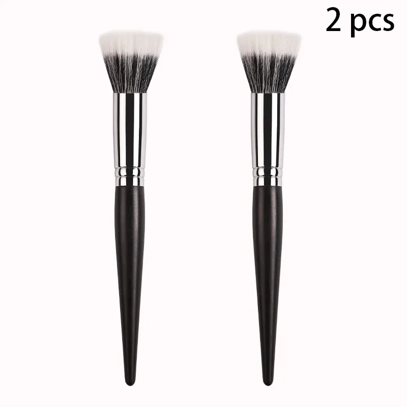 2 brochas de maquillaje multitarea, brocha profesional para contorno de colorete, brochas de maquillaje de fibra sintética suave — image 6