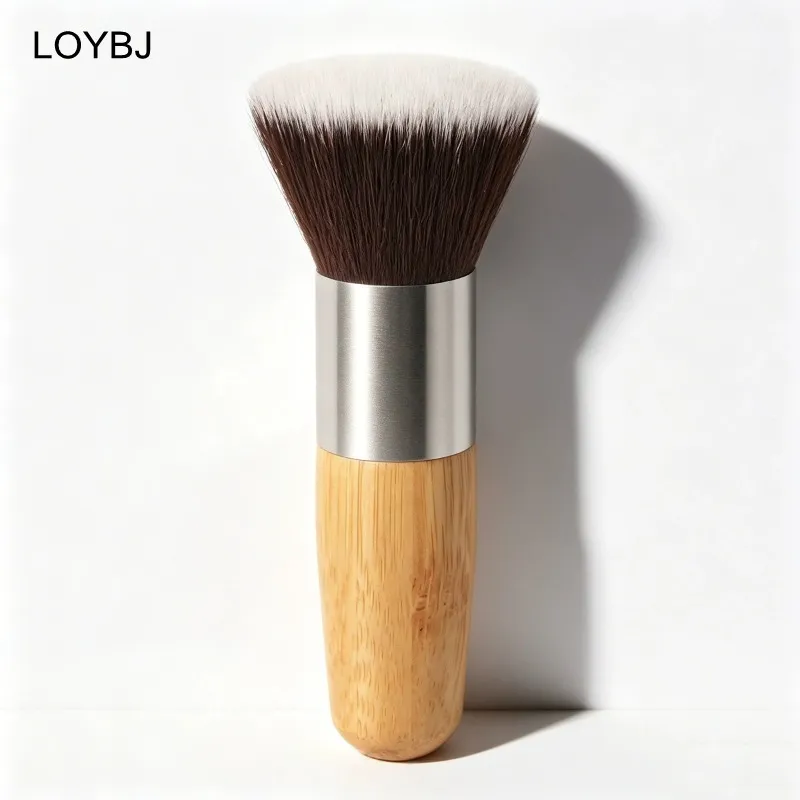 Bamboe handvat Foundation Brush Los poeder Make-up kwasten Blush Contour Vloeibare Foundation Cream Professionele gezichtsschoonheidstools — image 6