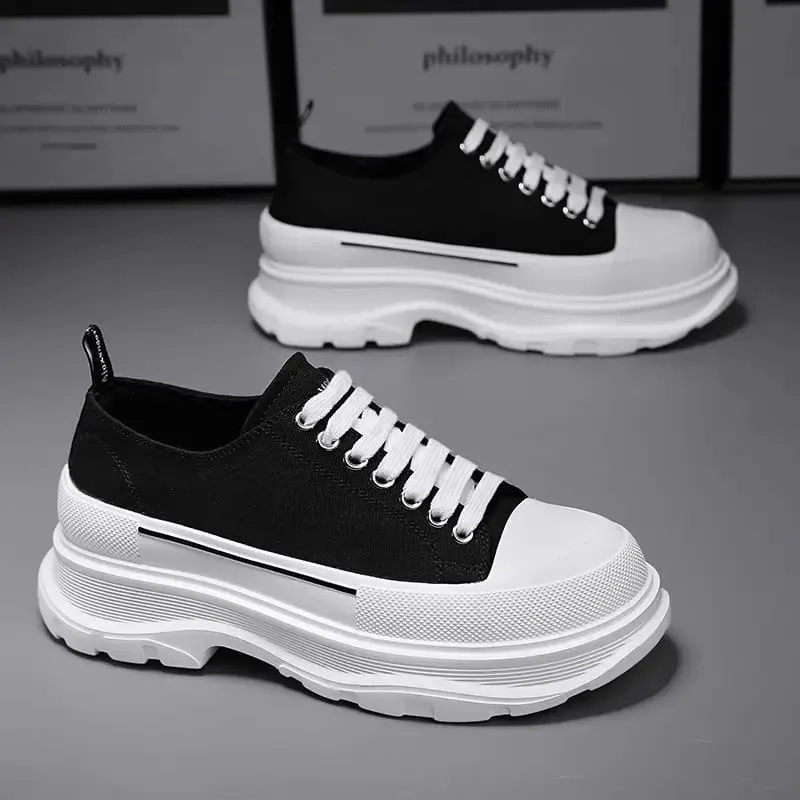 Männer Leinwand Sommer Atmungsaktive Plattform Erhöhte Muffin Turnschuhe 2025 Neue Herbst Tuch Casual Papa Trendy Schuhe