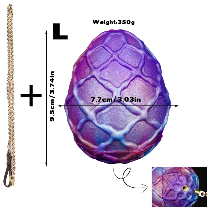 ไข่ขนาดใหญ่ Anal Plug Dildo พร้อมโซ่ Traction Butt Plug คู่ BDSM สำเร็จความใคร่ 18 + ผู้หญิง Oviposition เทรนเนอร์ Lay -ไข่ของเล่น — image 9
