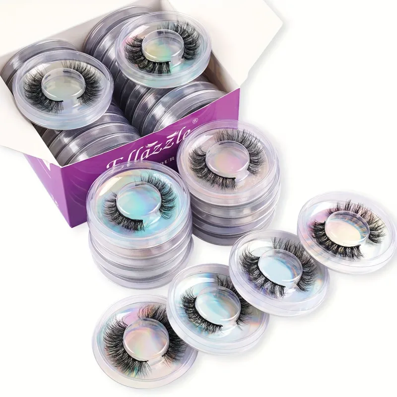 20 Đôi 4 Phong Cách Wispy Giả Chồn Lông Mi Giả Hỗn Hợp Kịch Tính Dày Cong Lông Tơ Dải Lông Mi Multipack Cho Mắt Bộ Trang Điểm