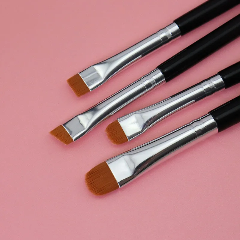 Commercio all'ingrosso 5/10/20PCS Pennello per sopracciglia piatto Sopracciglia ultrasottili Pennelli per trucco Pennello per eyeliner Sottile Eye Liner Brow Contour Brush Tools — image 5