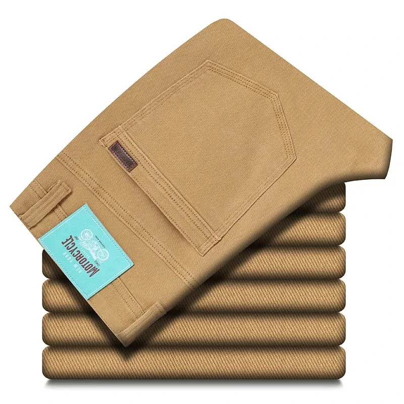 Jean en coton élastique pour hommes, pantalon droit ajusté, décontracté, doux et confortable, mode coréenne, Denim, nouvelle collection printemps 2026 — image 12