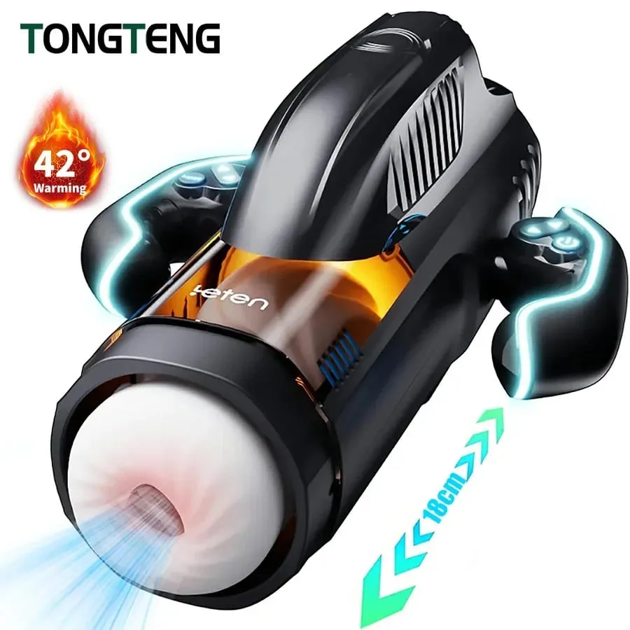 Leten masturbador masculino taza automática con modos de succión y empuje calefacción Blowiob máquina sexual Manos libres juguete sexual para adultos para hombres — image 4