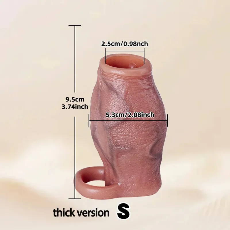 Man Dick powiększenie nasienia pierścień zabezpieczający dla mężczyzn opóźniony wytrysk miękki silikonowy nakładka na penisa Hollow Cock Ring dla dorosłych 18 + Sex zabawki — image 10