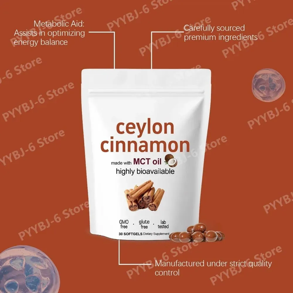 Ceylon Cinnamon Softgels 30 Count naturligt kanelekstrakttilskud til daglig fordøjelse og vitalitetsstøtte — image 4