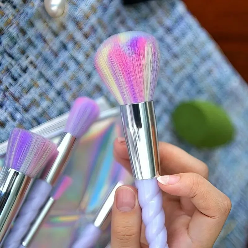 สีสันชุดแปรงแต่งหน้า 10 ชิ้นคริสตัล Handle คอนซีลเลอร์แปรงสุขภาพความงามเครื่องมือเครื่องสำอาง Make Up Tools — image 5