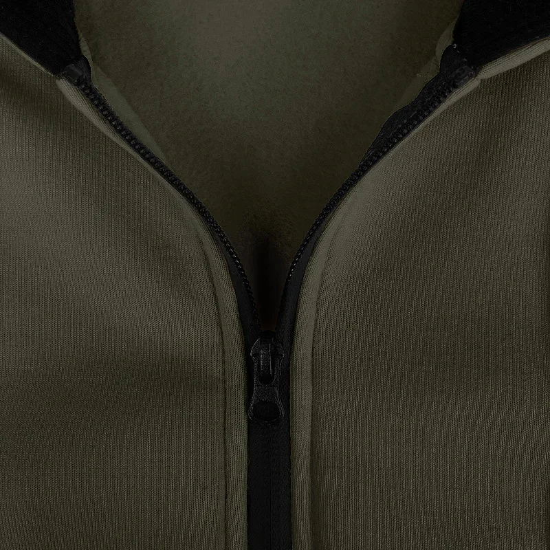 New 2026 Men's Autumn Casual Solid Long Sleeve Zipper Hooded Sweatshirt Coat Male Fashion Outdoors Sportswear Hoodies Jackets — image 27