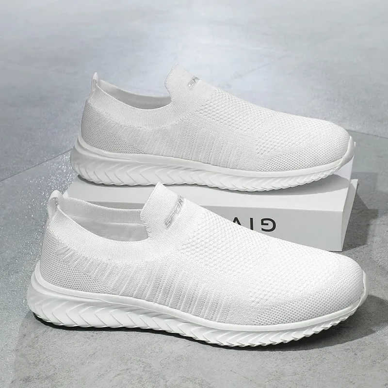 Uomini Vulcanize Scarpe Maglia Scarpe Da Uomo Leggere E Comode Scarpe Da Ginnastica da uomo 2025 Moda Autunno Slip on Appartamenti Scarpe Mocassini Maschili — image 13