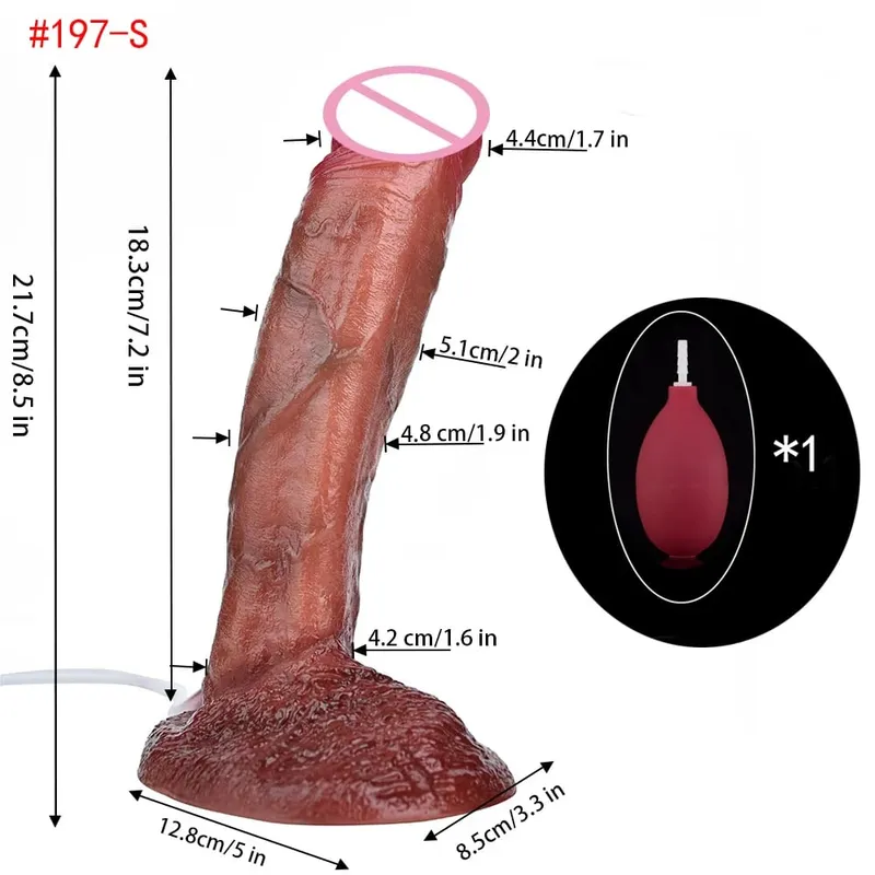 Lebensechte Squirting Penis Silikon Ejakulation Großer realistischer Dildo mit Sucker Skin Touch Anal Sexspielzeug für Frauen — image 14
