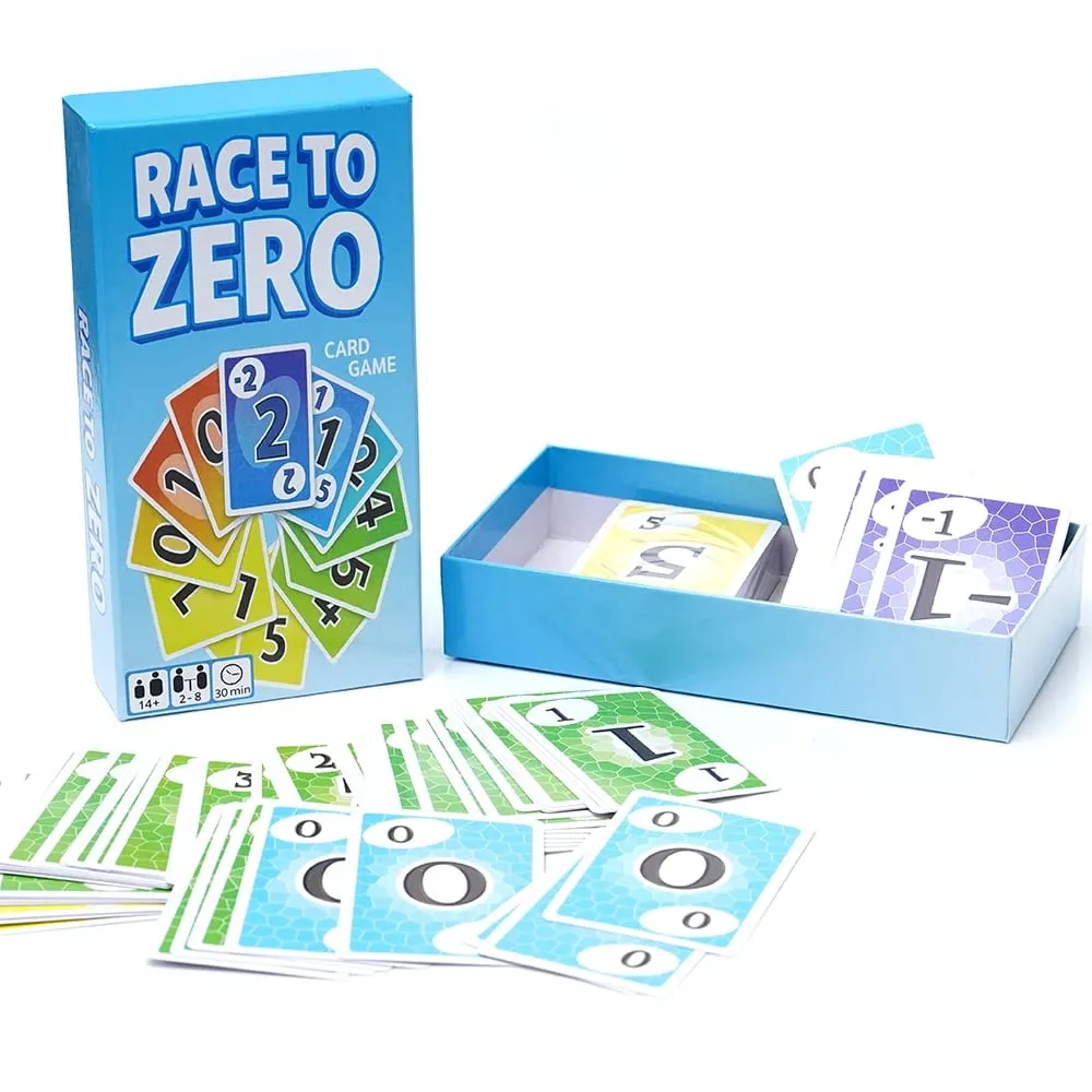 Jeu de cartes Race to Zero Jeu de cartes de stratégie rapide pour les amis de la famille et les fêtes Amusant Nombre compétitif Voyage Entertainme — image 1