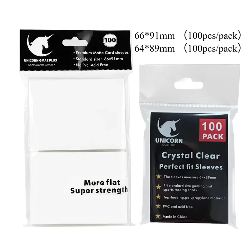 200PCS pouzdra na karty Sběratelské karty Dvouvrstvé matné pouzdro na karty standardní velikosti pro Pokémon MTG Baseball Sportovní karetní stolní hru — image 21