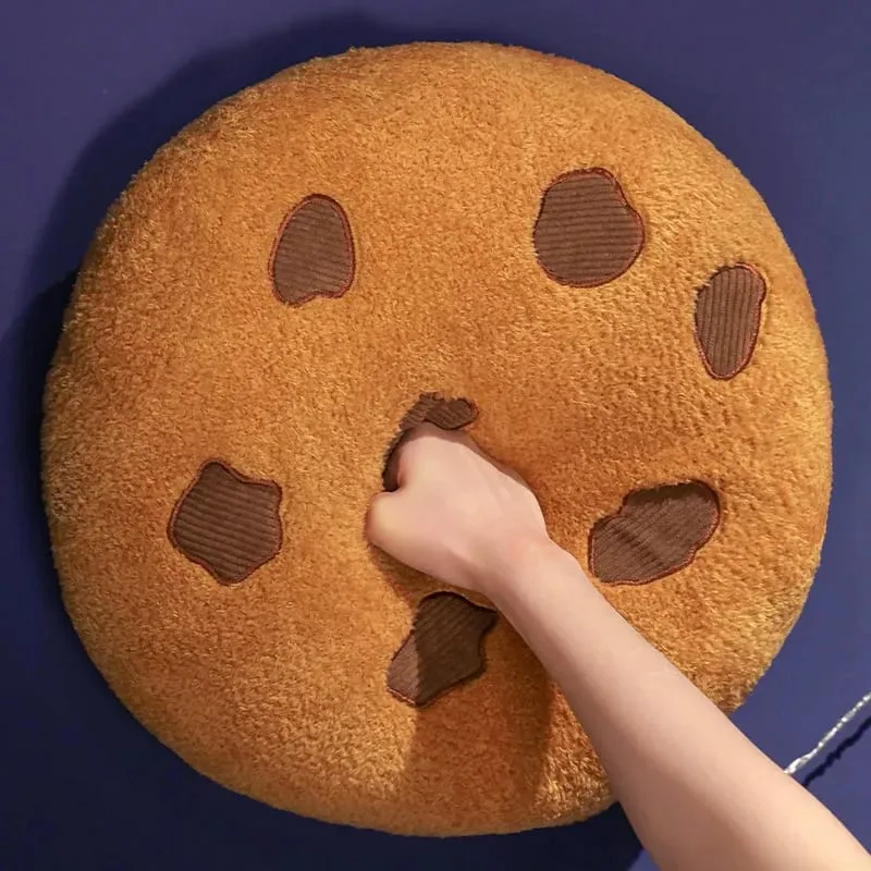 Coussin de siège en peluche de biscuits créatifs, oreillers alimentaires doux, jouets de poupée en peluche pour enfants, décor de chambre d'anniversaire pour filles, cadeau du nouvel an — image 4