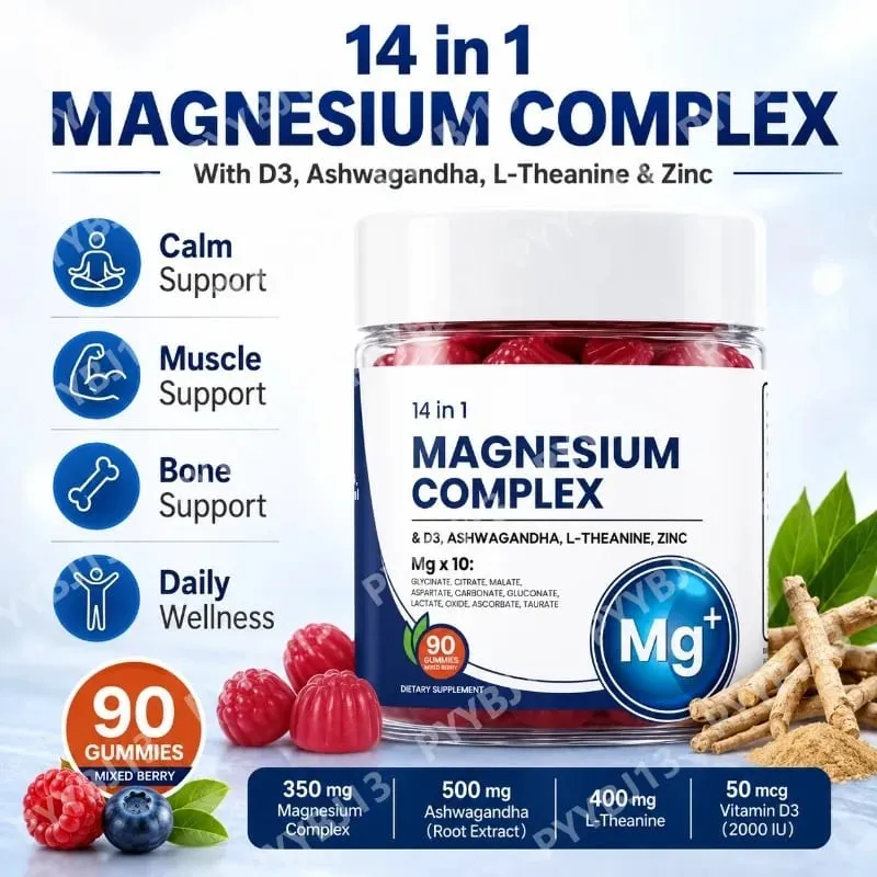 Gummie Googeer DeepCalm Magnesium Complex pro večerní zklidnění s vitamínem D3 Zinek Ashwagandha L-Theanin 90 Gummies — image 1