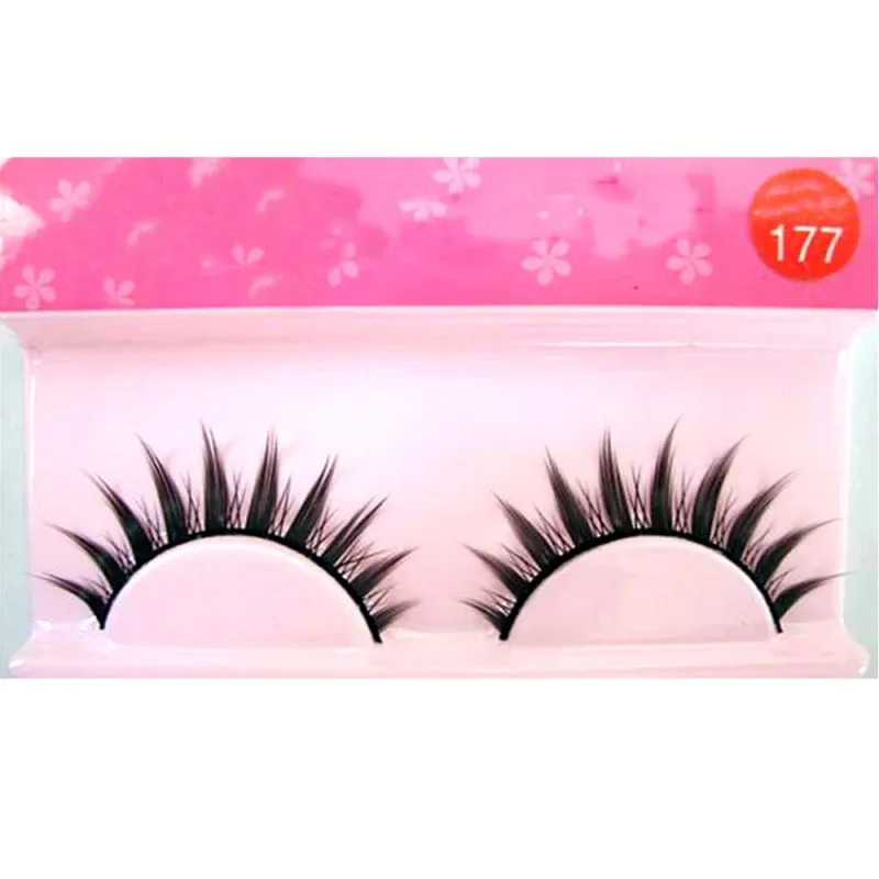 Ciglia bianche Trucco cosplay Ciglia finte naturali con strisce incrociate lunghe