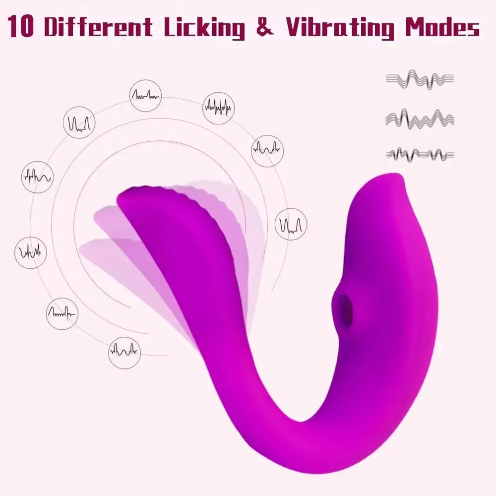 Kraftig sugende trådløs fjernbetjening Vibrator Bærbar U-formet dildo massageapparat Dobbelt klitoris stimulation par voksen sexlegetøj til kvinder — image 4