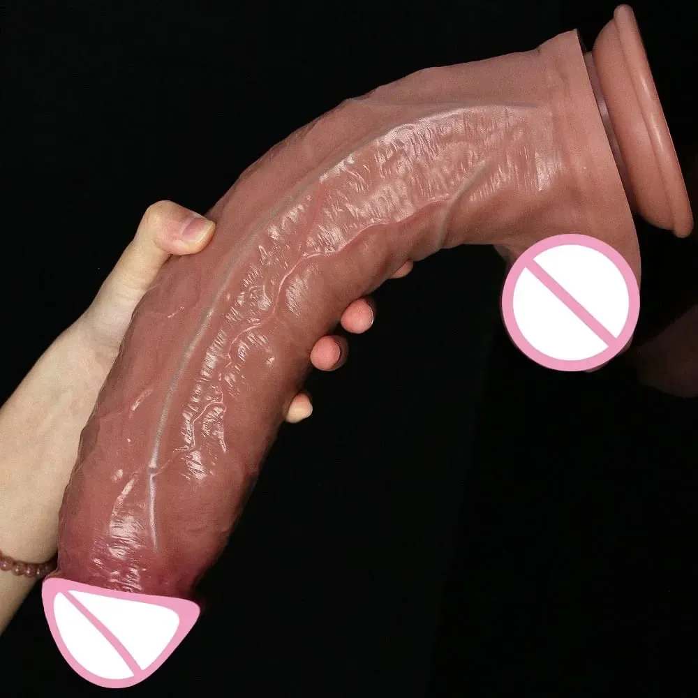 4 tamanhos realista macio grande vibrador duplo silicone ventosa pênis casais masturbação enorme galo mulher homem anal adulto brinquedo sexo — image 3