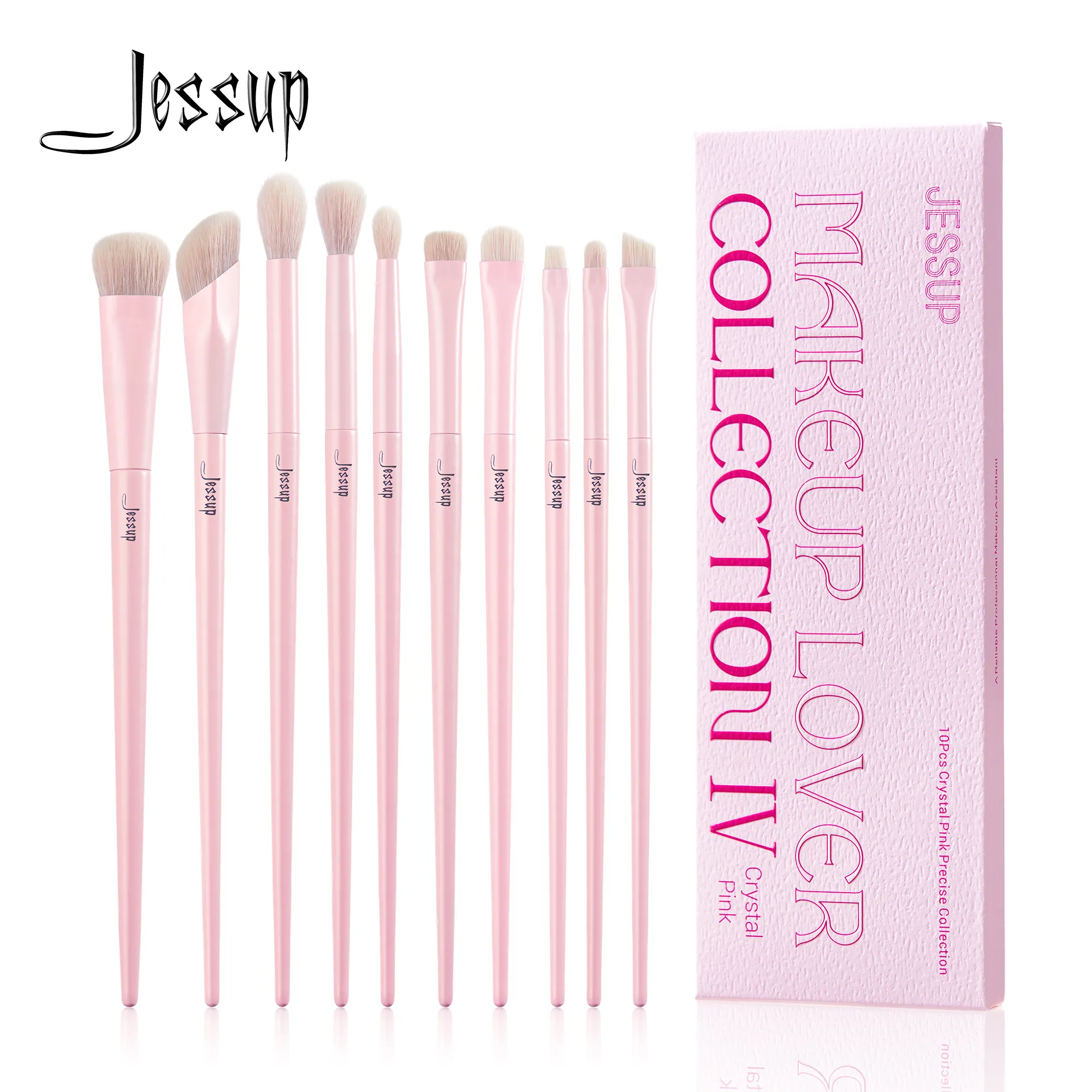 Set Berus Pembayang Mata Jessup Berus Mekap Mata Merah Jambu Berus Penyamar Pelapik Pembayang Mata Vegan Premium Berus Campuran untuk Mekap T496 — image 1