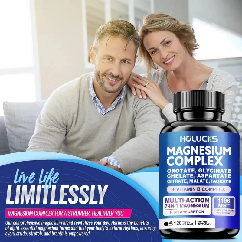 Suppléments complexes de magnésium - Mémoire osseuse et favorise la santé du cerveau Soutien au sommeil Relaxation musculaire Soulagement du stress et de l'anxiété — image 4
