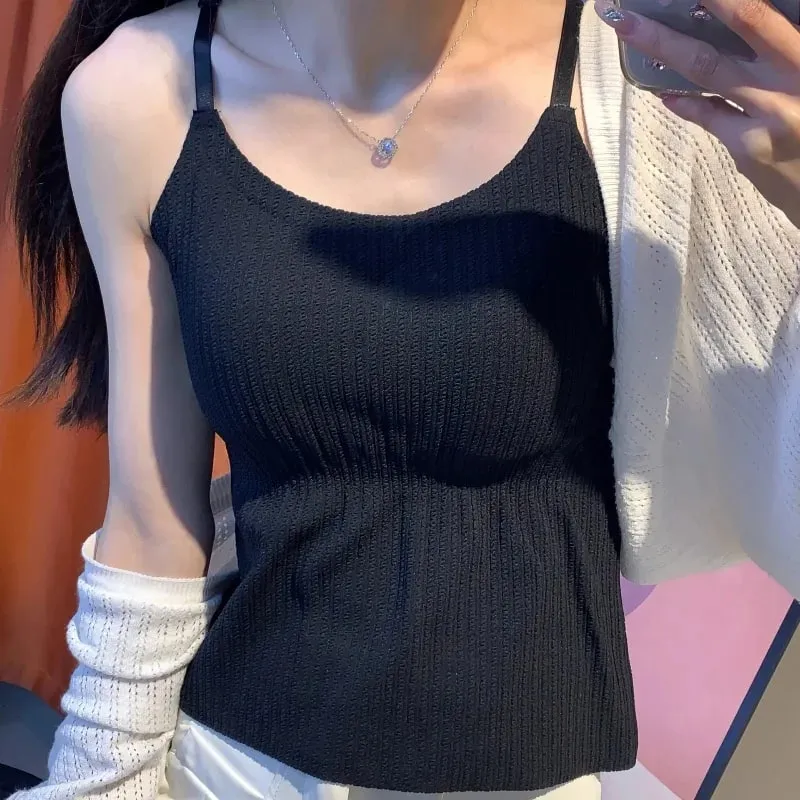 ฤดูร้อน Bra รัดตัวสีดำ Active Big ขนาด Bralette Anti Sagging Bra เสื้อกั๊กหัวข้อ Camisole & ถัง Traf เสื้อผ้าผู้หญิง top Traf Zara
