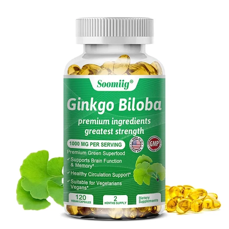 Ginko Biloba Capsules - Brain Supplement for Memory and Focus - Ginkgo Biloba Supplements for Good Vision — image 3
