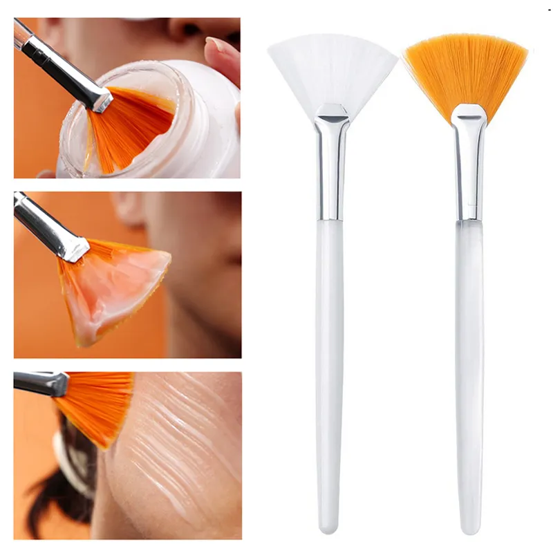 Praktische Gesichtsbürsten, Fächer-Make-up-Pinsel, tragbare Maskenbürste, kosmetische Werkzeuge für Frauen, flexibler weicher Gesichtsmasken-Applikator — image 1