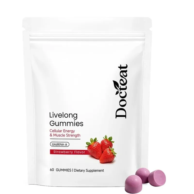 Docteat Urolithin A Gummies Muscle Vitality Support Cellular Energy Mitochondrial Health Daily Wellness Supplement 60 Gummies