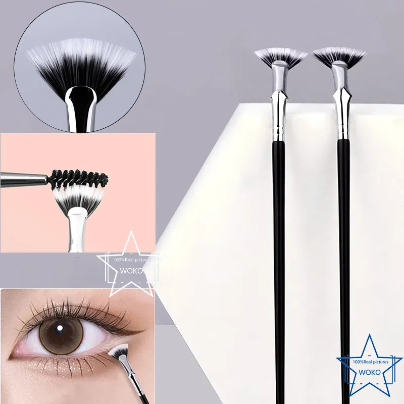 แปรงขนตาพัดลม Bent Lash แปรงพัดลม แปรงขนตา แปรงพัดลมขนาดเล็ก Professional MINI แปรงขนตา Make Up TOOL — image 3