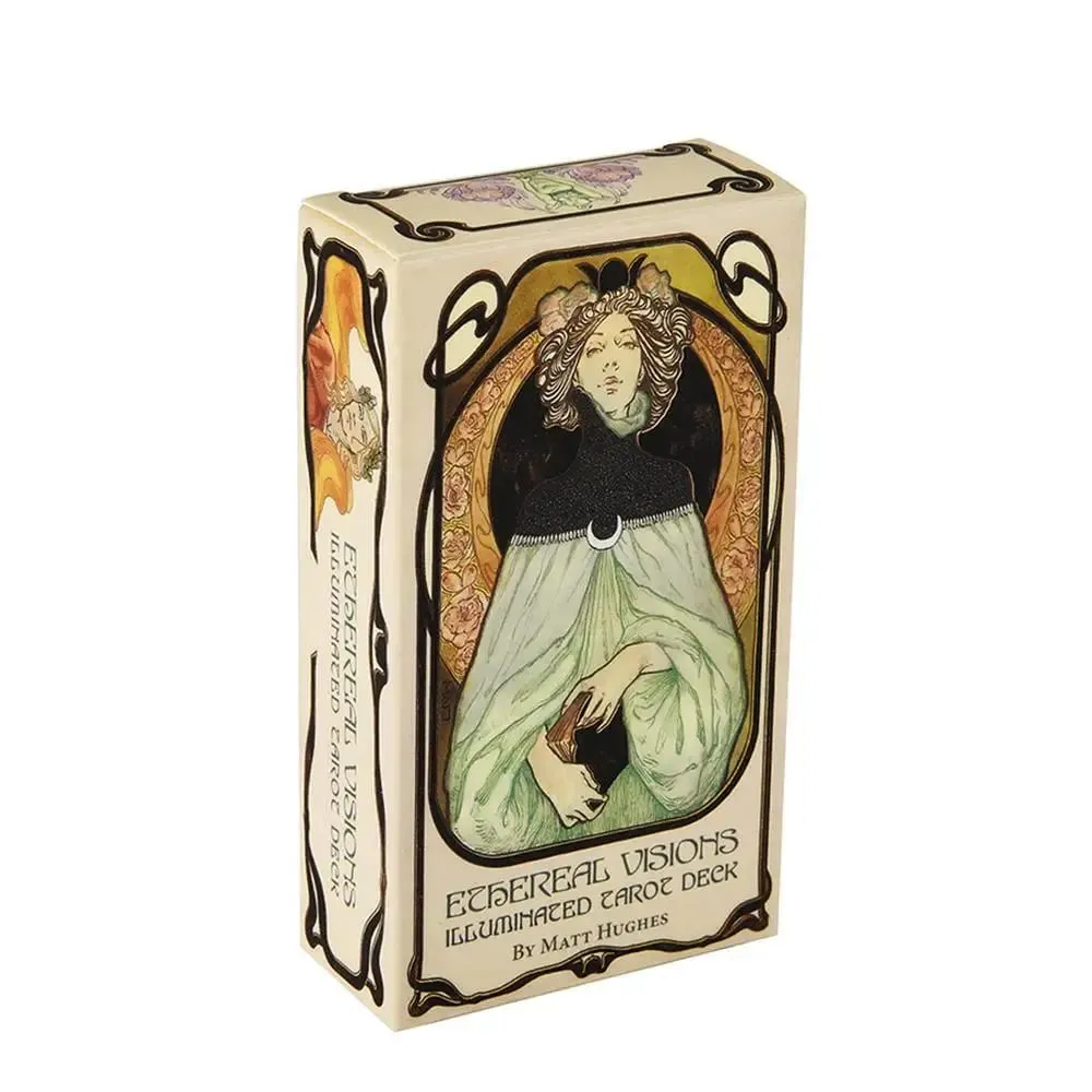 Cartas de tarô com visões etéreas, baralho de 80 cartas de adivinhação misteriosa para mulheres e meninas, jogos de tabuleiro