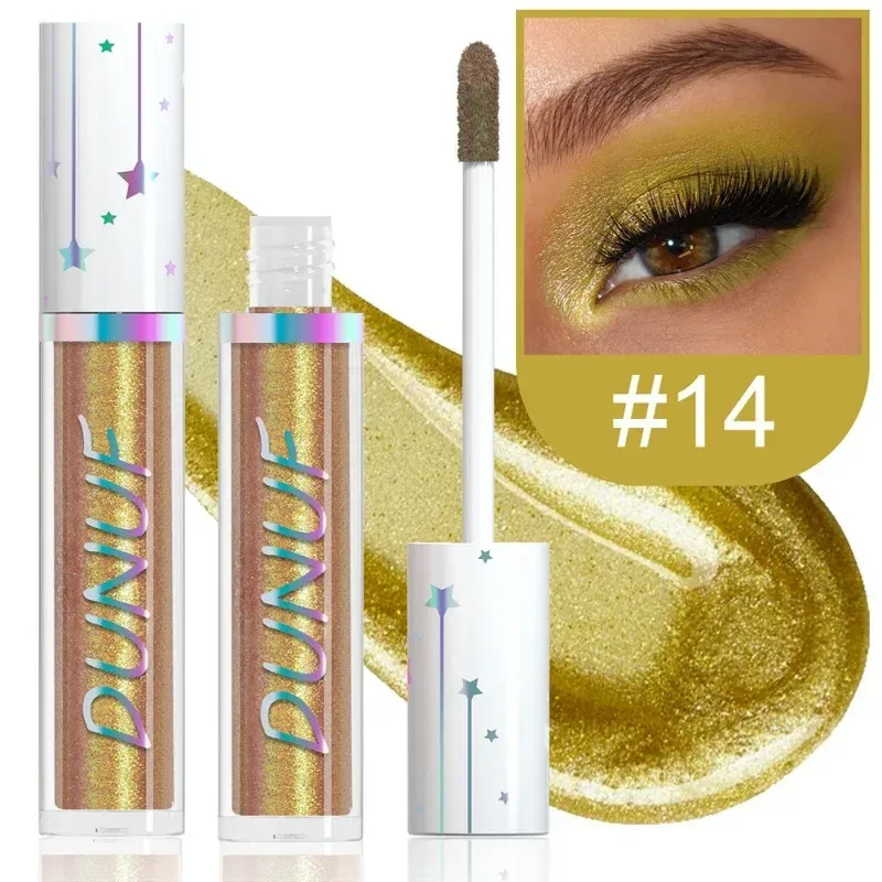 24 Farben Lidschatten-Stick, flüssiger Eyeliner, metallische Farbe, grün, Perlglanz, Glitzer, Lidschatten, wasserfest, Hochglanz-Make-up-Pigment — image 20