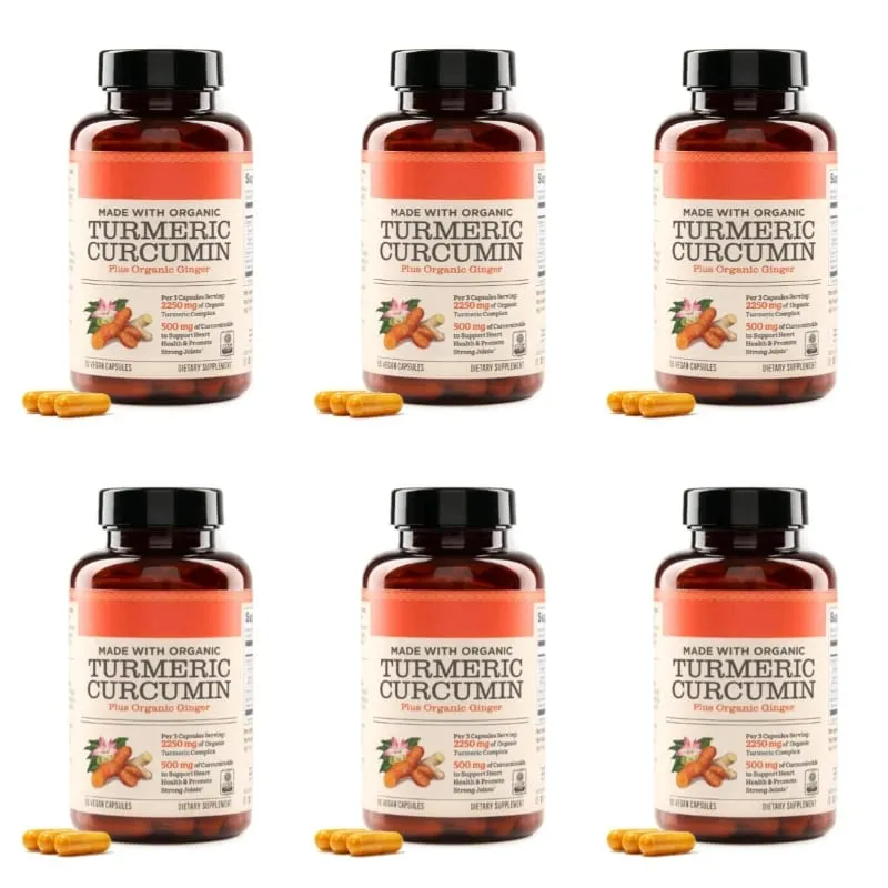 Veganské kapsle Kurkuma Curcumin Plus vyrobené s organickým zázvorem podporuje zdraví kloubů a zdraví srdce Kapsle bez GMO 90 — image 12