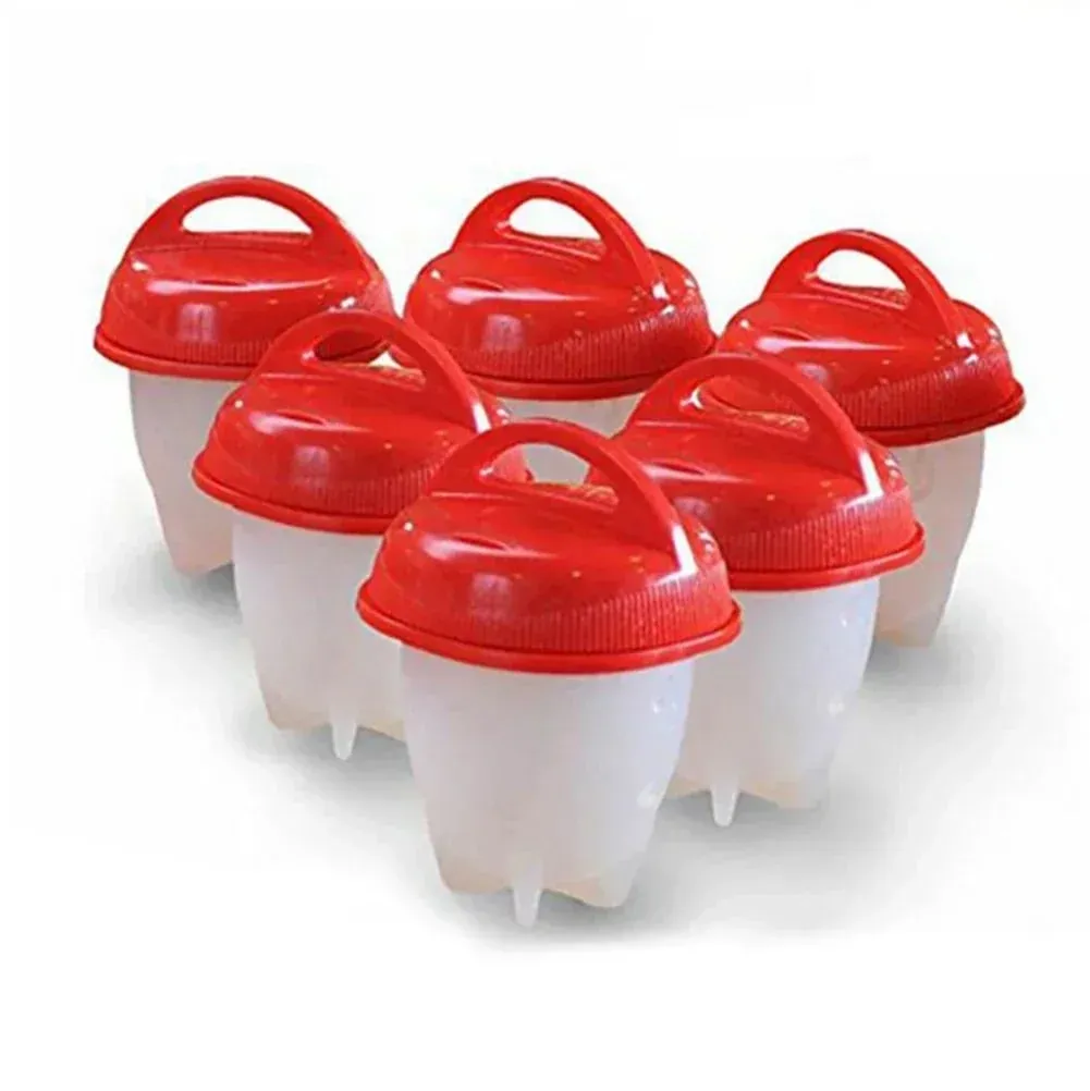 6Pc Mini Egg Poachers Cooker Silicone Non-Stick Egg Boiler Cookers Pack Boiled Eggs Mold Cups Steamer Kitchen Gadgets Tools — image 7