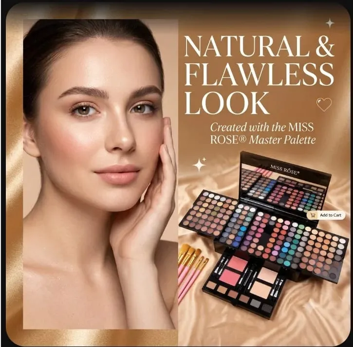Palette per trucchi tutto in uno, ombretti pigmentati opachi, brillanti, fard, kit per contorni, set completo di cosmetici per principianti e truccatori — image 1