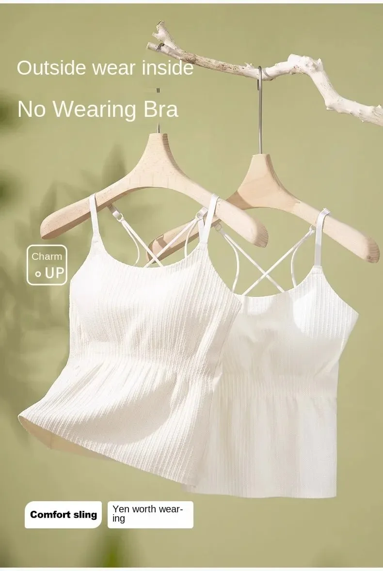 ฤดูร้อน Bra รัดตัวสีดำ Active Big ขนาด Bralette Anti Sagging Bra เสื้อกั๊กหัวข้อ Camisole & ถัง Traf เสื้อผ้าผู้หญิง top Traf Zara — image 8