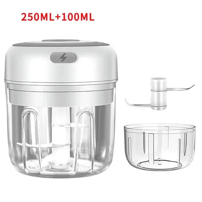 Hachoir à ail électrique en acier inoxydable de 250ML, broyeur de cuisine robuste et Durable pour ail et gingembre, Mini outil, hachoir alimentaire — image 15