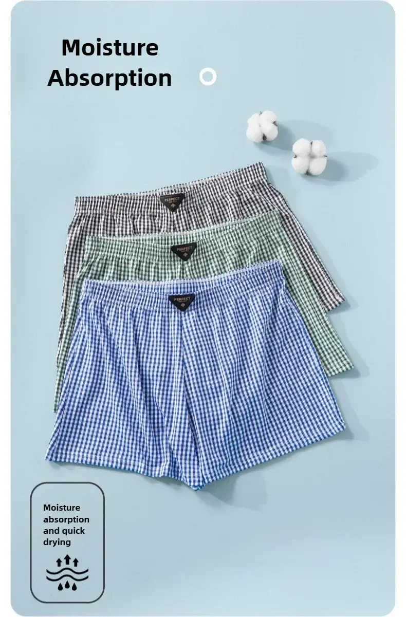 3Pack Cotton Mens Aro Pants Summer Thin Mens Boxers Loose Breathable Trendy Pajama Pants Moisture Wicking Boxershorts — image 5