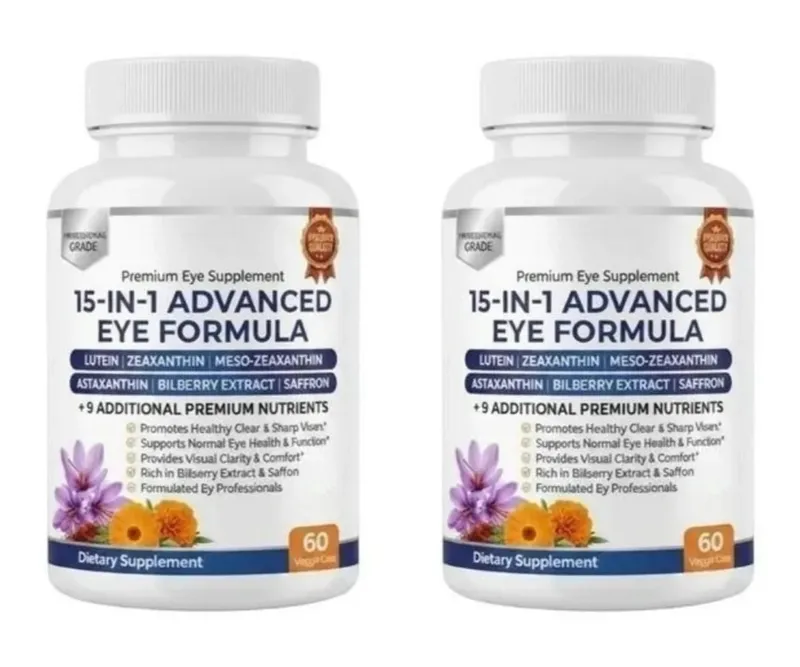 Premium 15-in-1 Advanced Eye Formula mit Lutein, Zeaxanthin, Astaxanthin, Heidelbeere und Safran, unterstützt das Wohlbefinden der Augen, 60 Kapseln — image 8