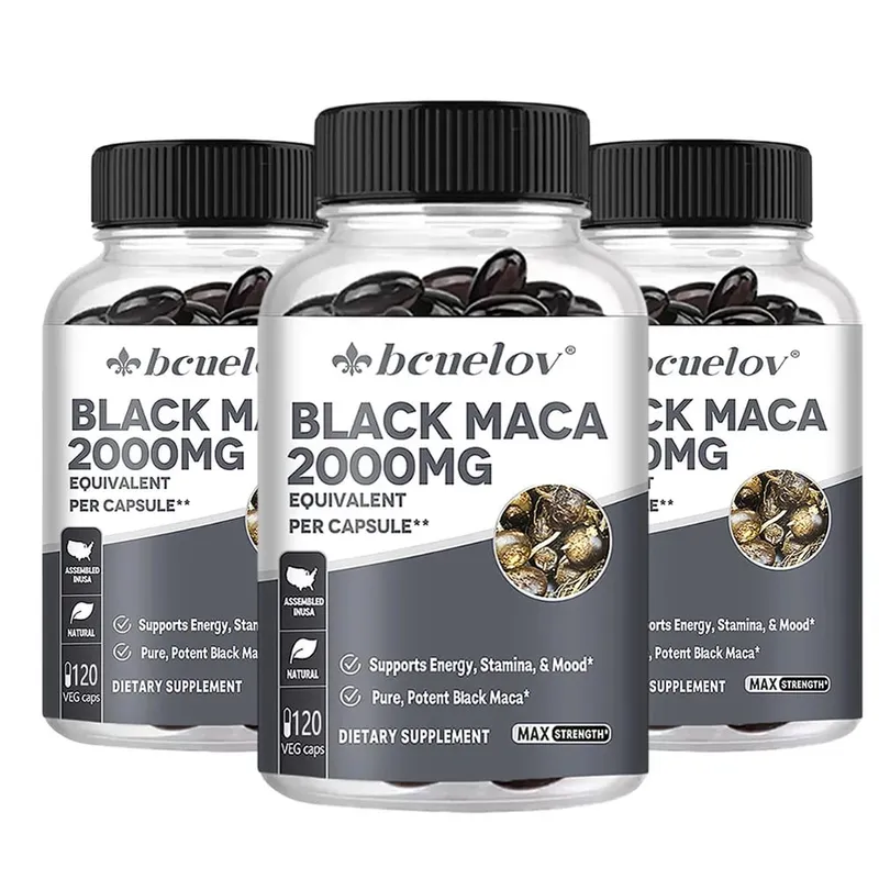 Μαύρες κάψουλες Maca 20000mg - Υποστηρίζει τη λειτουργία του εγκεφάλου Προωθεί την ανάπτυξη και την αποκατάσταση των μυών Super Απορρόφηση Βελτιώνει τη ζωτικότητα — image 9