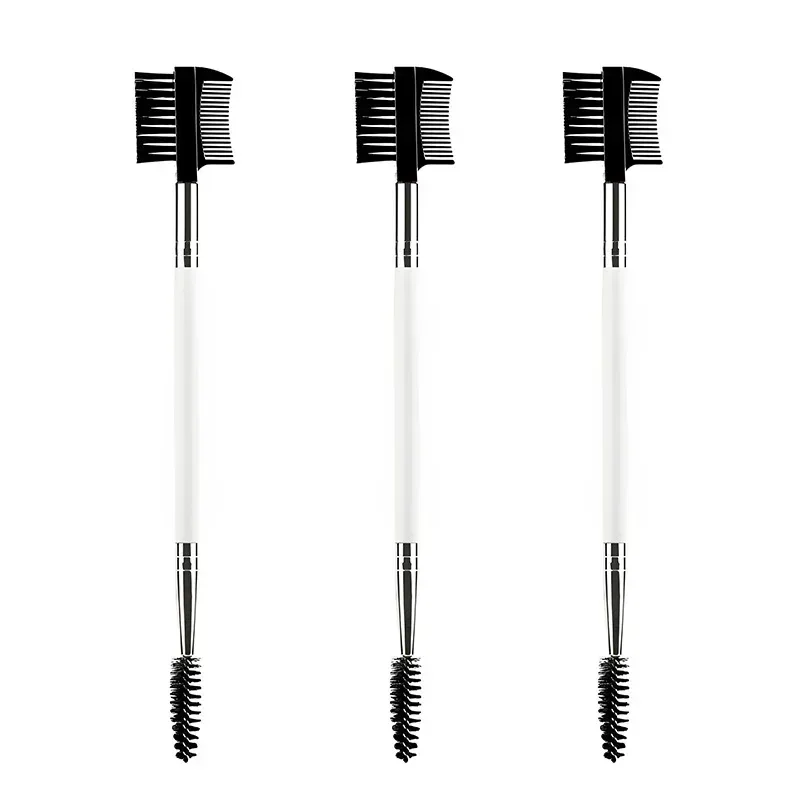 3/10 PC 1PC Doppelseitige Augenbraue Kamm Pinsel Schönheit Make-Up Pinsel Wimpern Applikator Professionelle Bilden Werkzeug — image 11