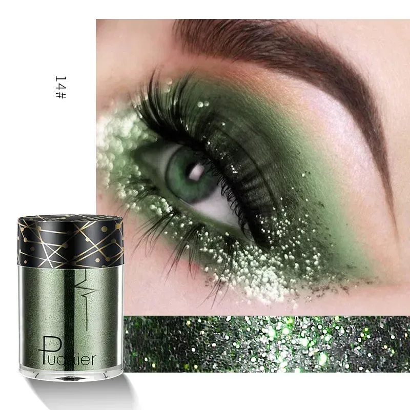 Ny Glitter Øjenskygge Professionel Makeup Monokrom skinnende Øjenskygge Pailletter Universal Party Cosmetic — image 23