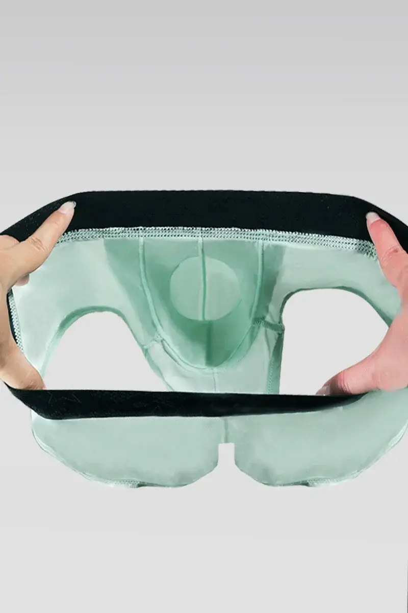 Spermatiska kalsonger herr issilke sommartunna pojkar scrotal buttonstock split varicose boxershorts