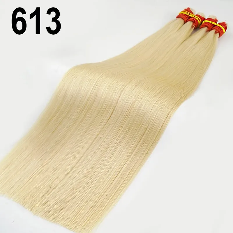 No Weft 100% Real Human Hair Extensions Remy Human Hair Bulk Unprocessed Natural Black Virgin Indian Hair Braiding for Women — image 9