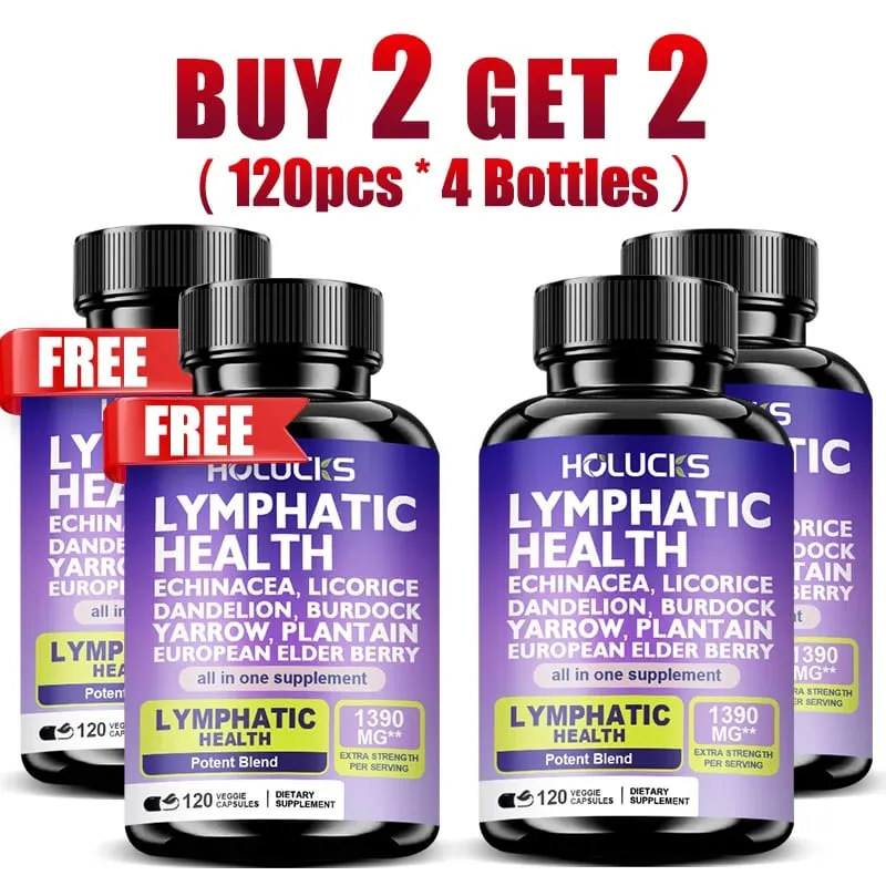 Acquista 2 Ricevi 2 gratis! Il supporto delle capsule per la salute linfatica pura riduce il gonfiore stimola la disintossicazione e il sistema immunitario migliora la circolazione — image 12