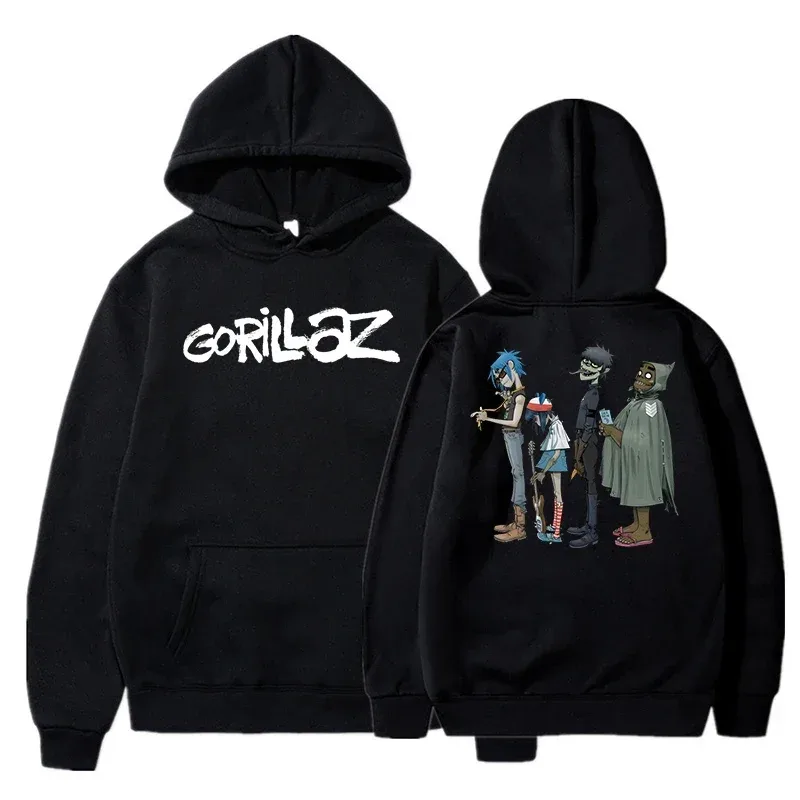 The Autumn and Winter Pullovers Long Sleeve Loose Soft Sweatshirt Streetwear Coat Gorillaz Printing Women and Men Hoode — image 10