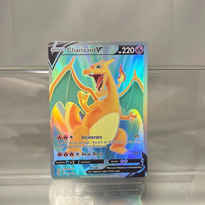 Charizard PTCG Single Collection Card 1. vydání 1996 Vmax Ex Rare Rainbow Card PKM Proxy karty Hračky Dárky — image 16