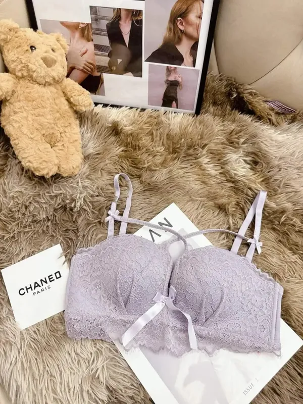 Push Up Bra สำหรับหน้าอกเล็ก - ชุด Bralette ลูกไม้เก๋ไก๋สไตล์ฝรั่งเศสไร้สายรองรับชุดชั้นใน Anti-Sag สำหรับผู้หญิงตัวเล็ก — image 11